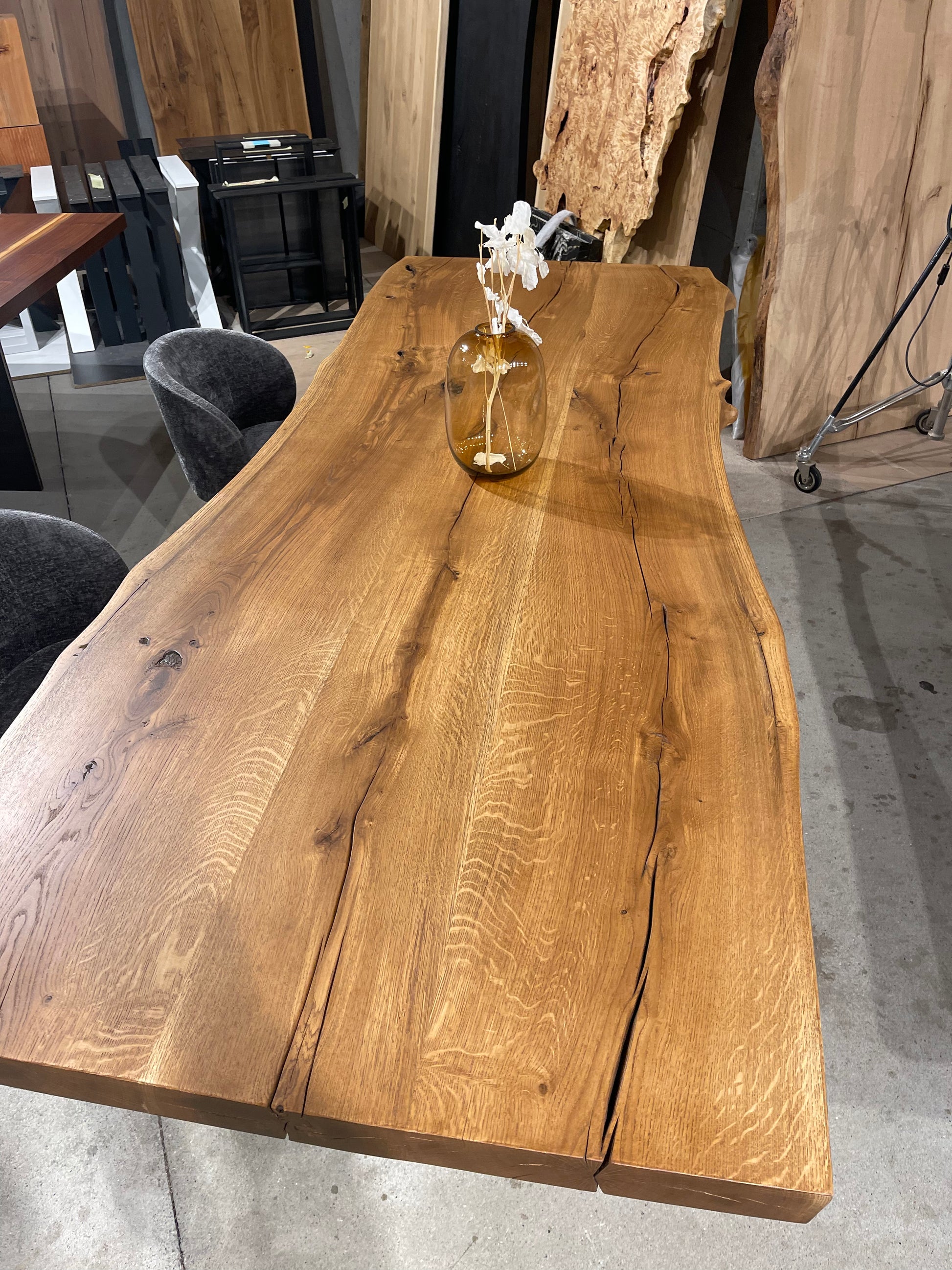 Tischplatte nach Maß aus Eiche Massivholz