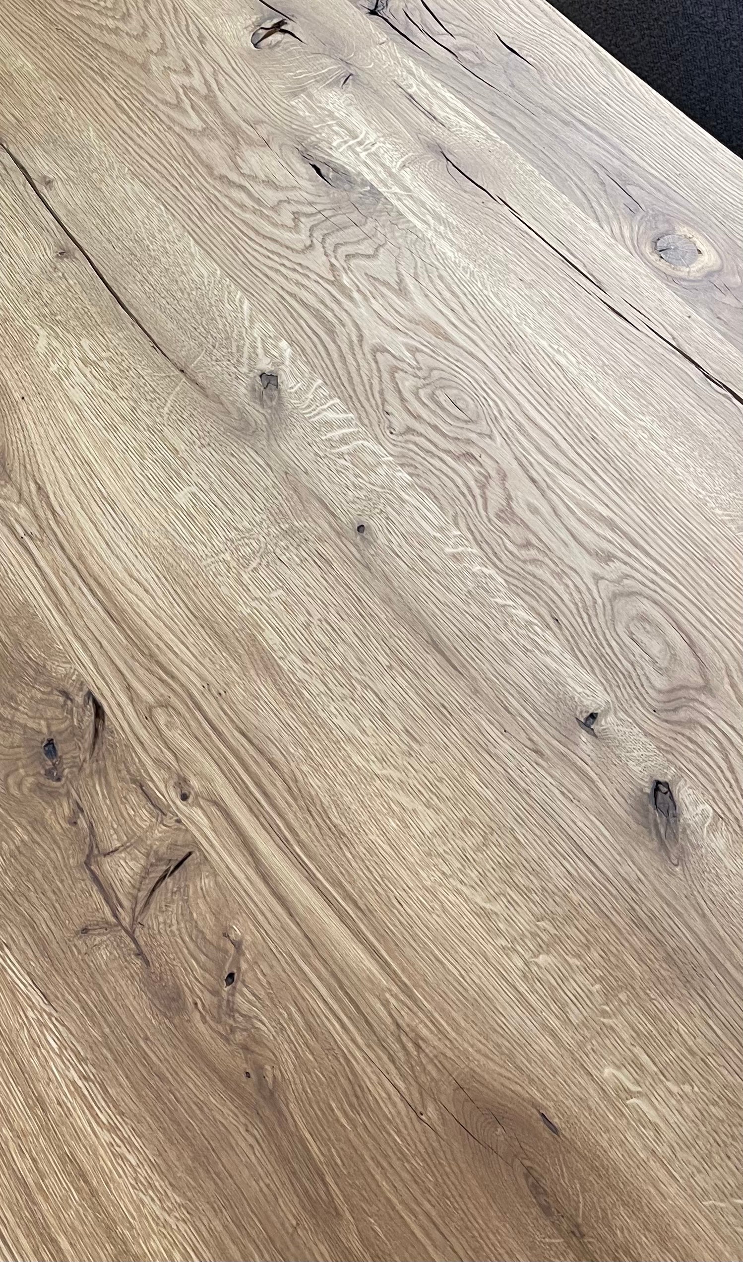 Massivholztisch natürlich Eiche Holz echt Esstisch Tischplatte 
