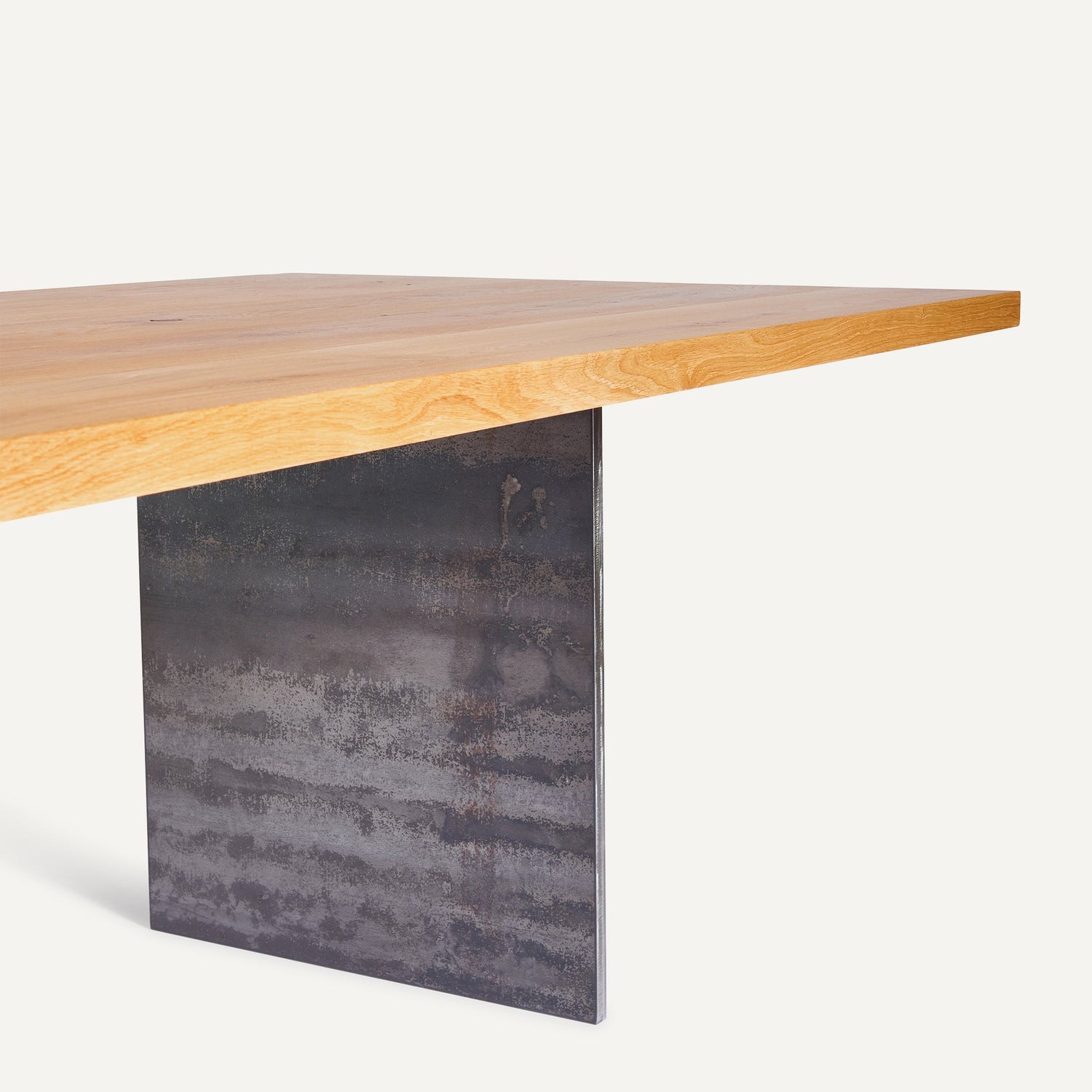 Massivholztisch Schreibtisch Eiche mit Metall Beinen