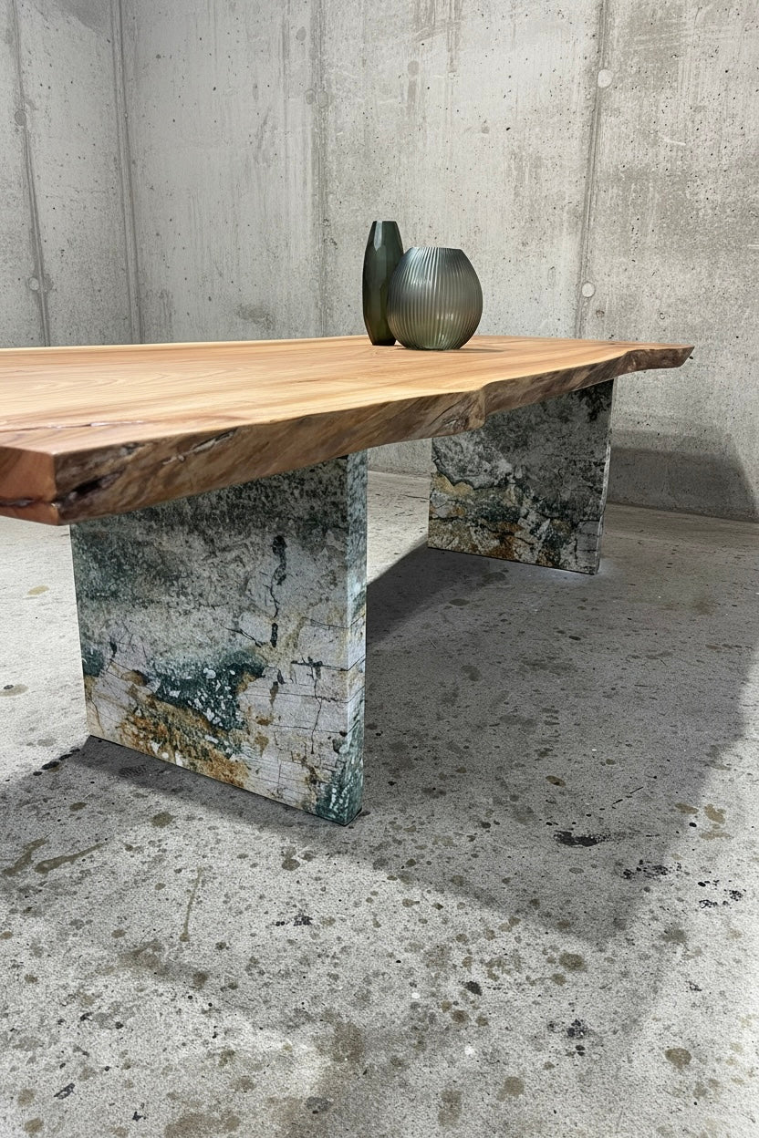 Designtisch Mamor Tisch Massivholz Esstisch