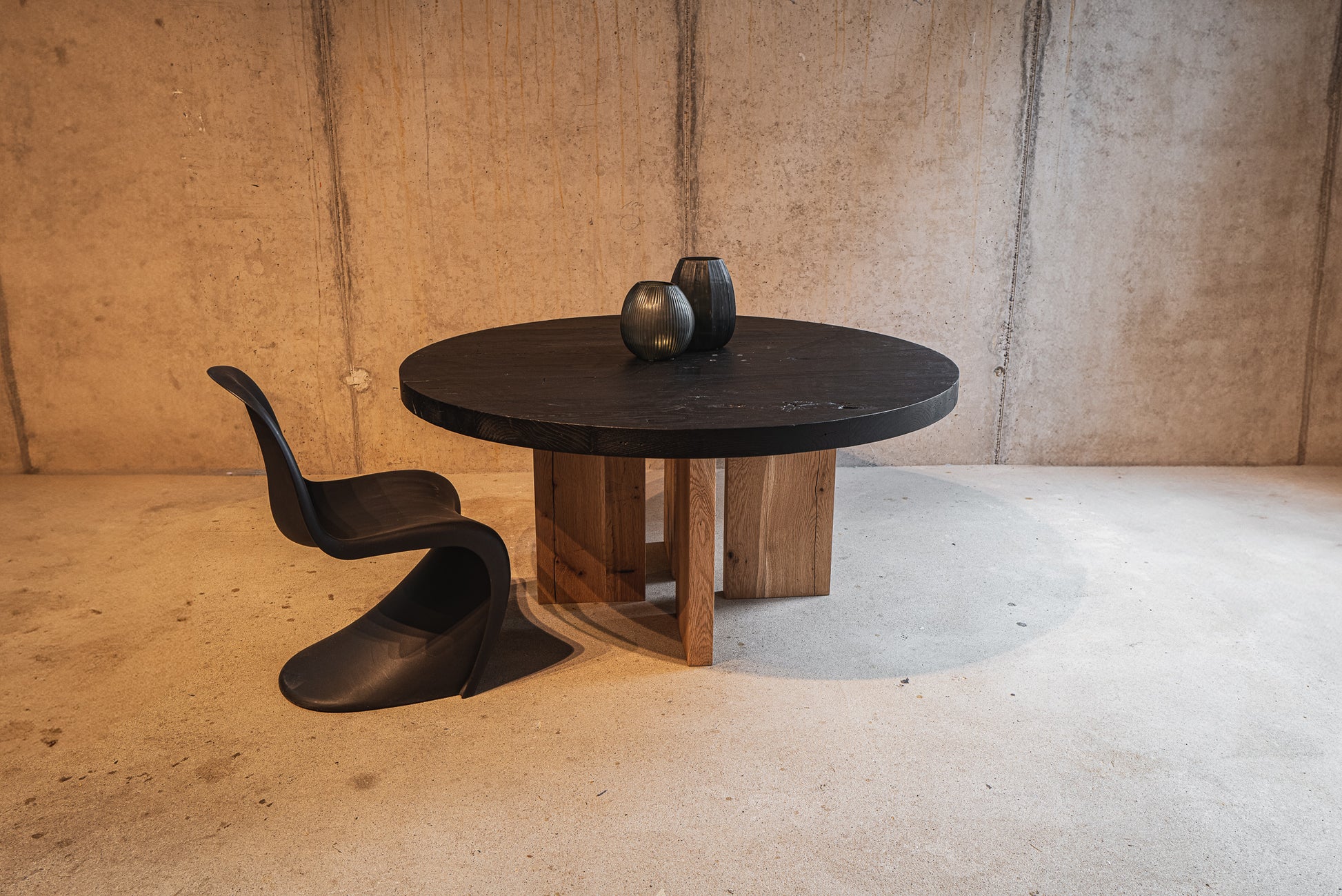 Runder Massivholztisch nach Maß 