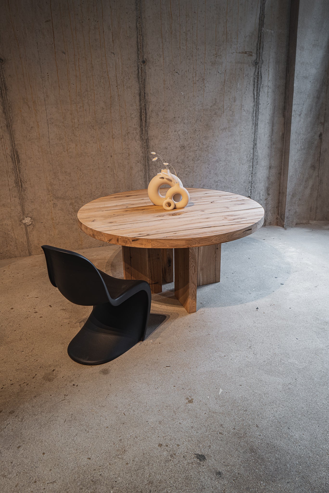 Runder Massivholztisch nach Maß 