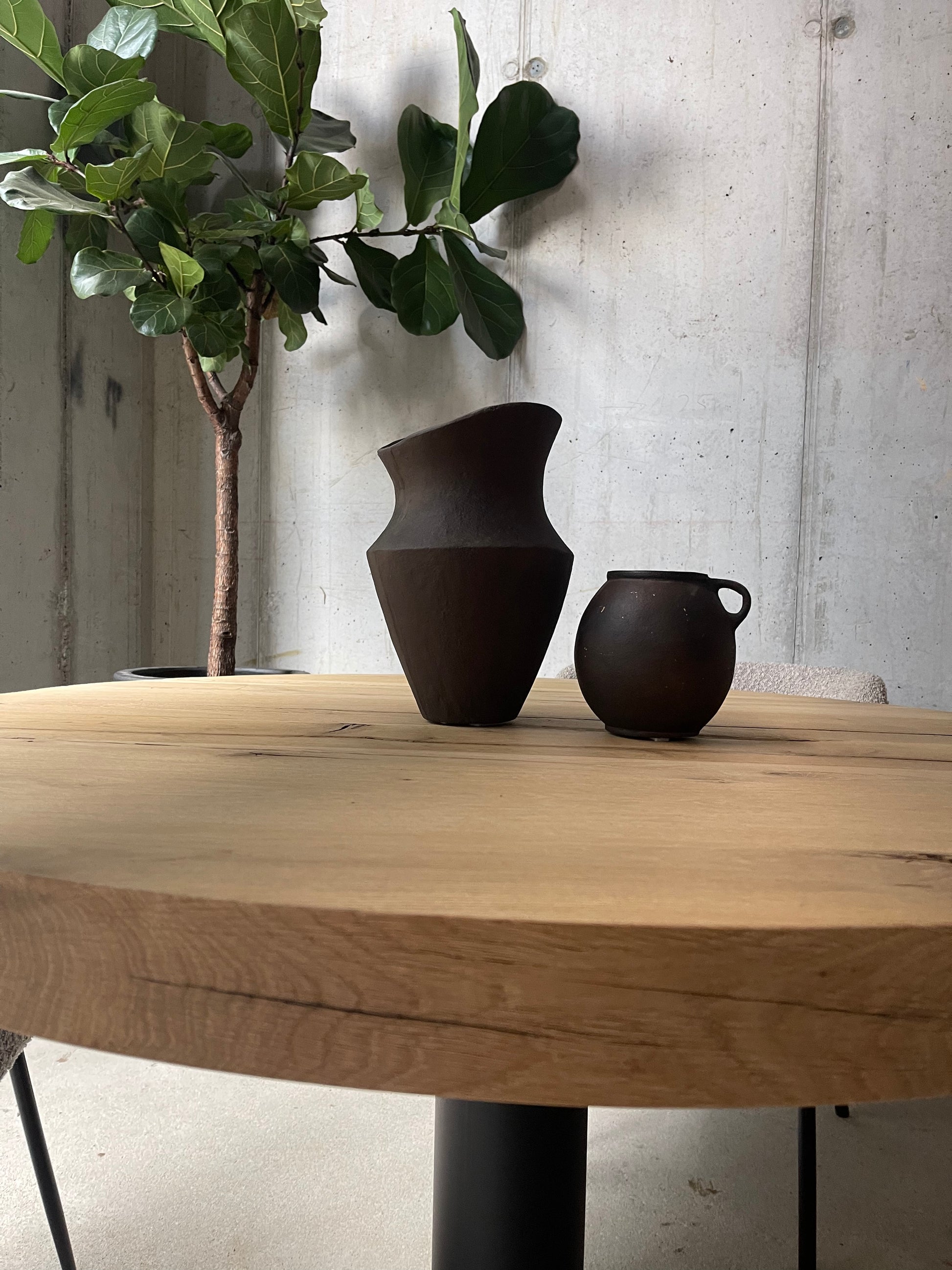 Schreibtisch massiv rund