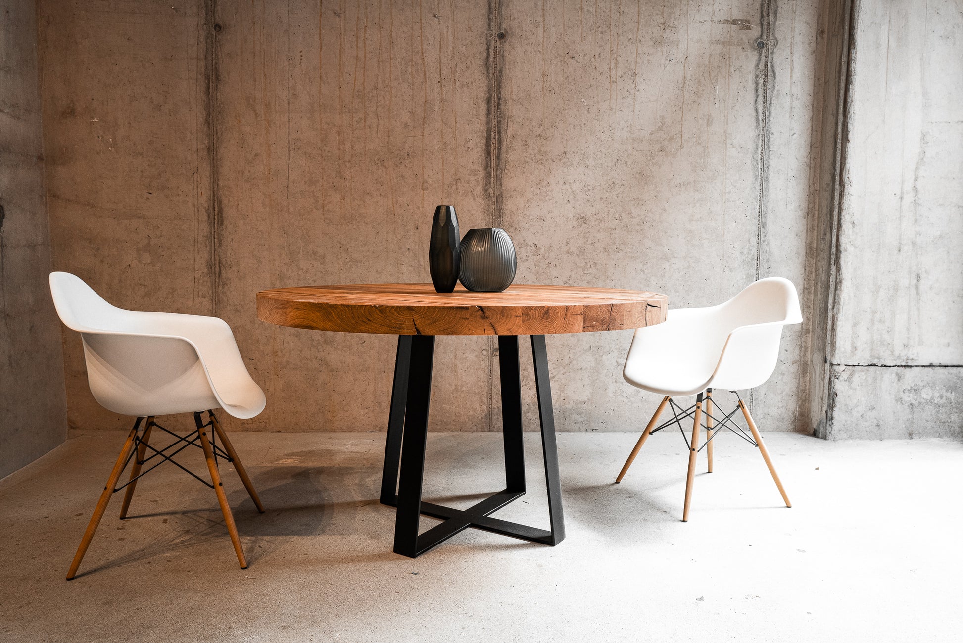 Runder Massivholztisch nach Maß | Holztisch rund Hamburg