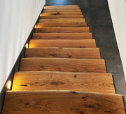 Treppenstufen Massivholz Eiche Naturkante