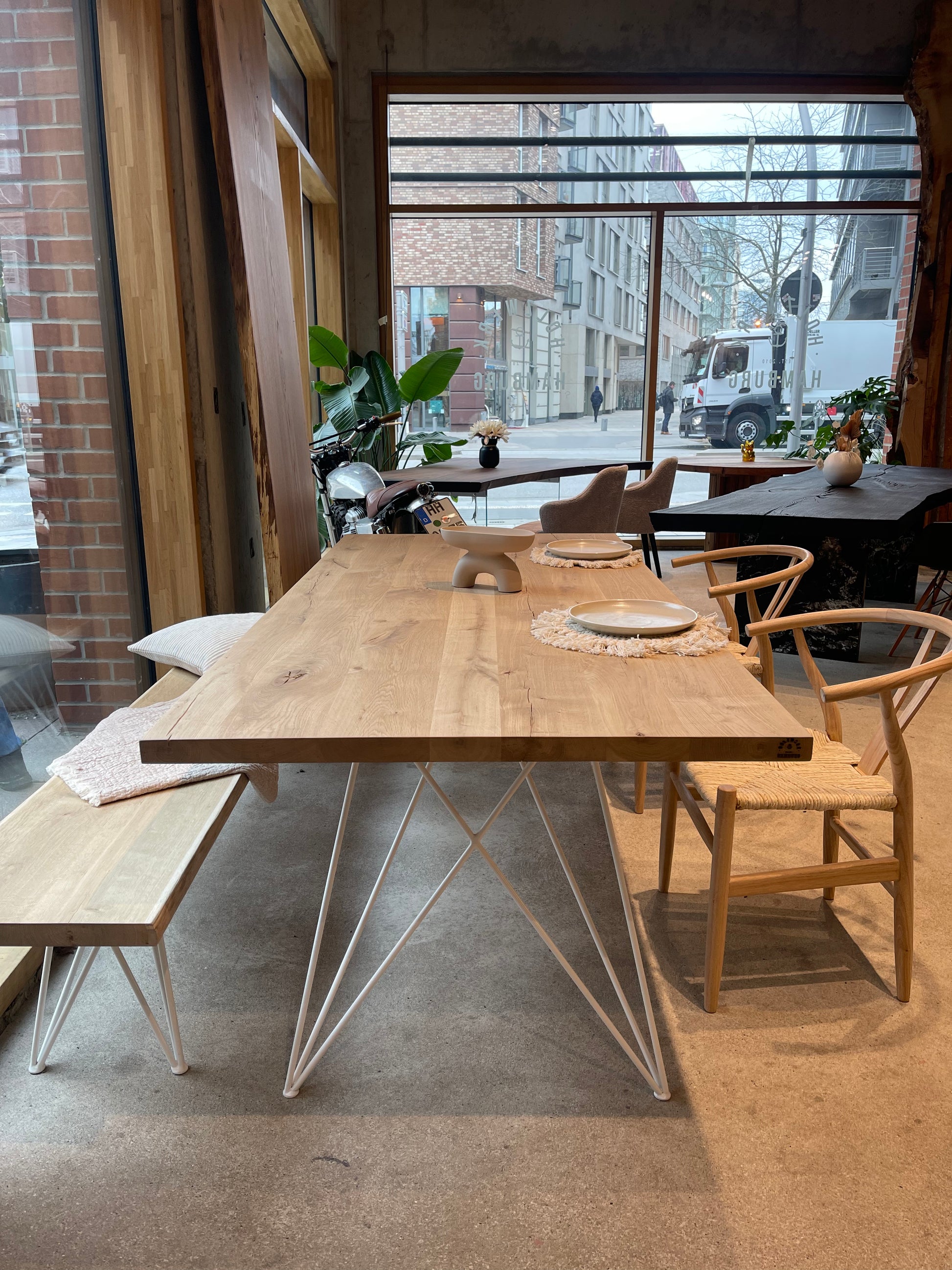 Massivholztisch Eichenholz hell