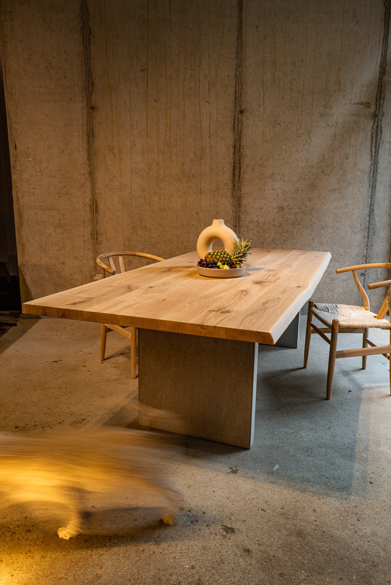 Esstisch Designtisch Beton  Holztisch 