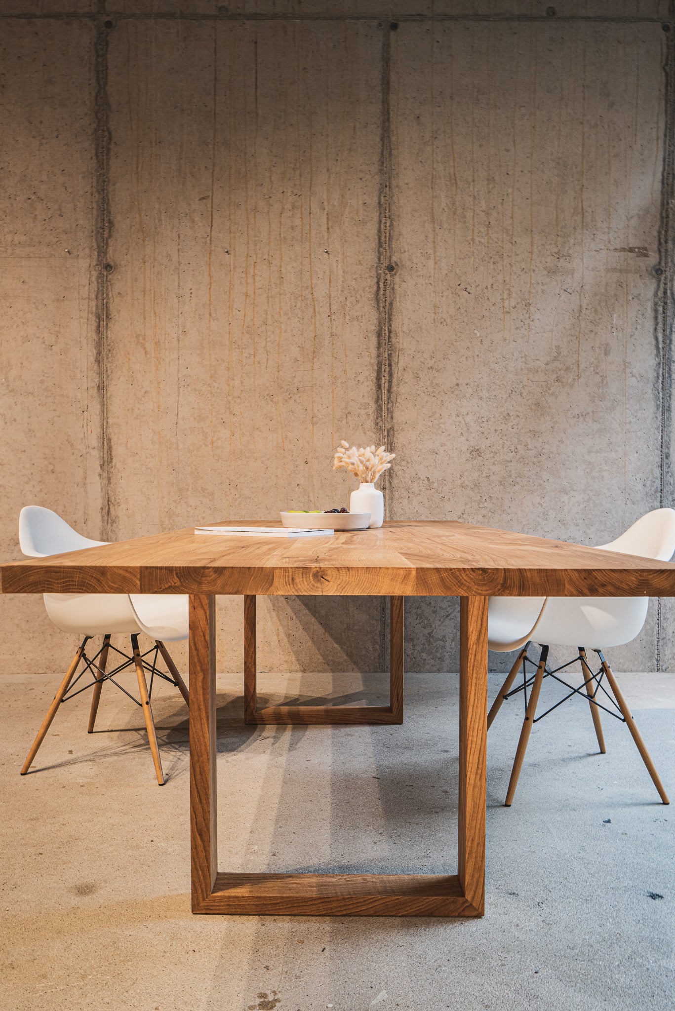 Esstische Eiche Massivholz mit Holzgestell | Tischgestell aus Holz | Naturholztisch Eiche