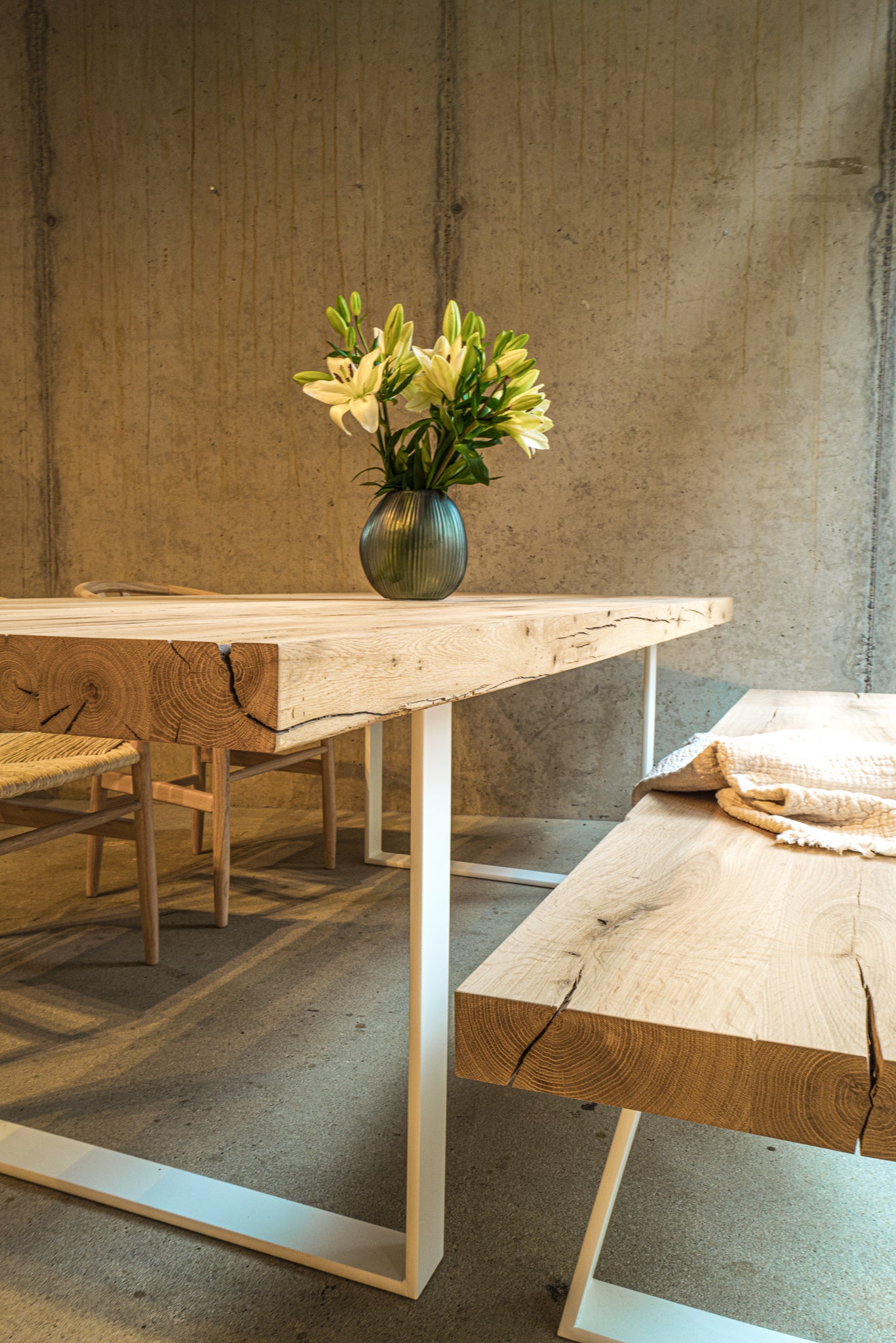 Esstisch weiß | Esstisch Handarbeit | Esstisch nach Maß | Esstisch rustikal 