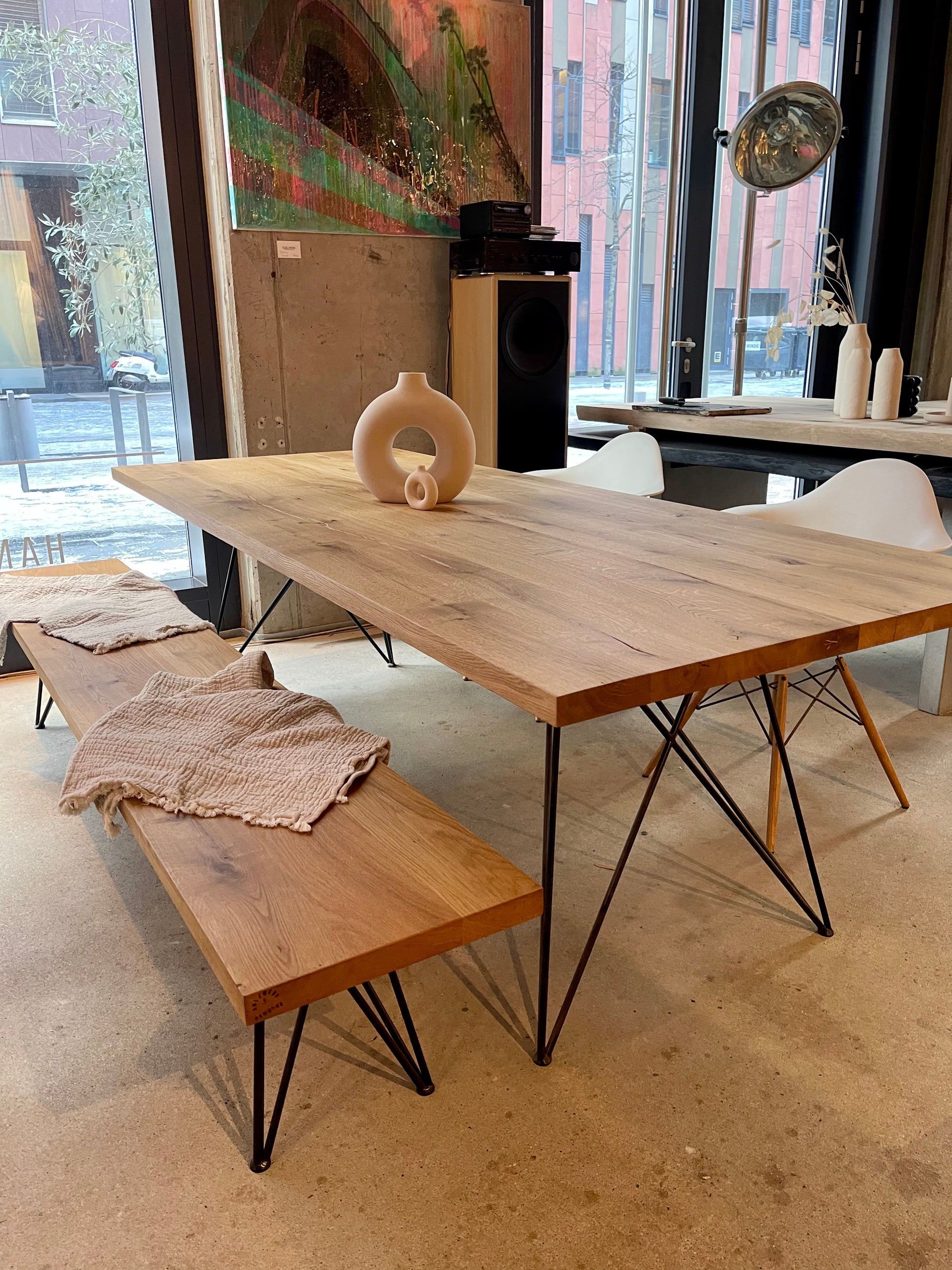 Holztisch Eichenholz massiv nach Maß | Holzwerk Hamburg 