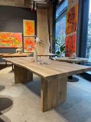 Esstisch Massivholz nach Maß Eiche mit Baumkante 