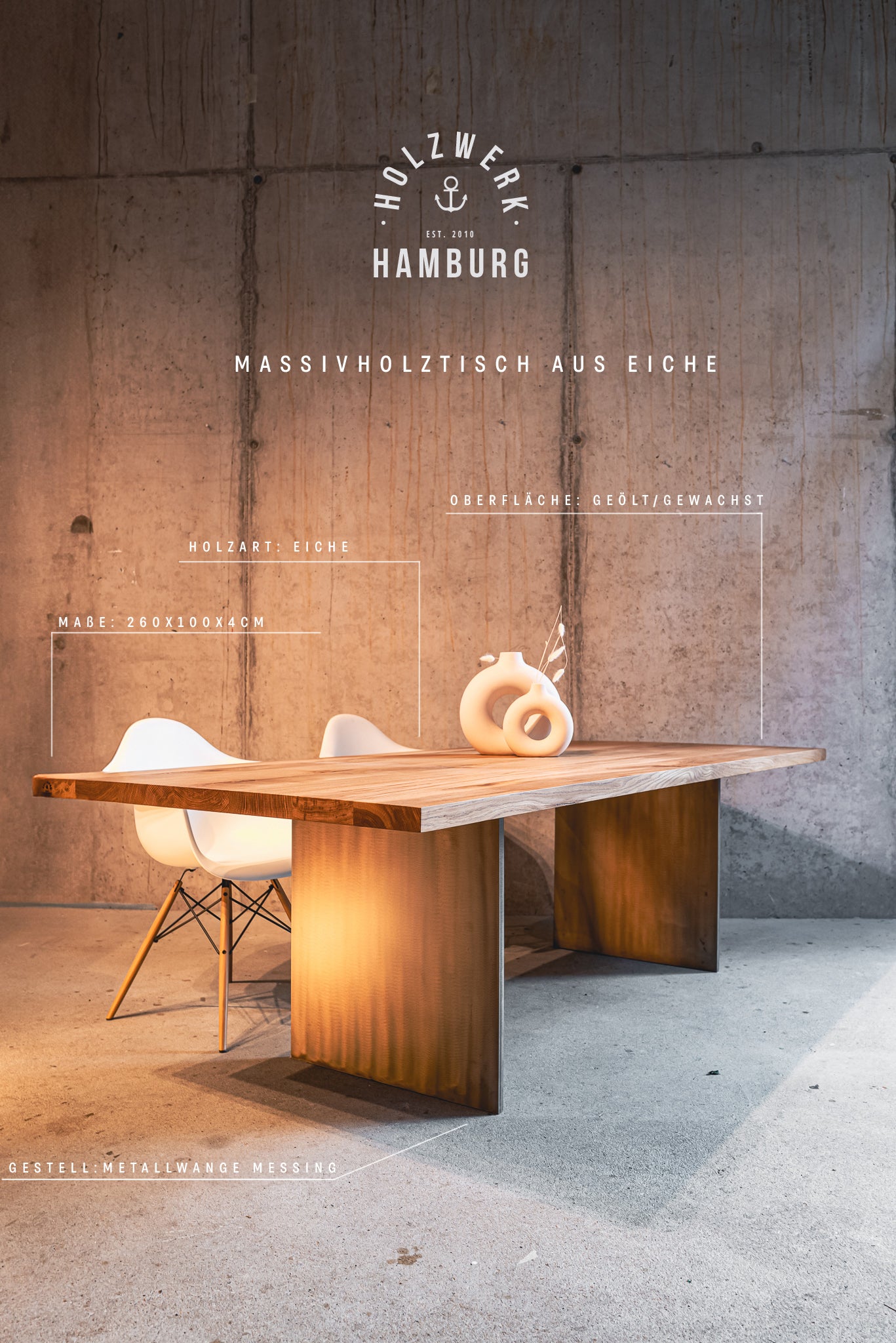 Massivholztisch aus Eiche 
