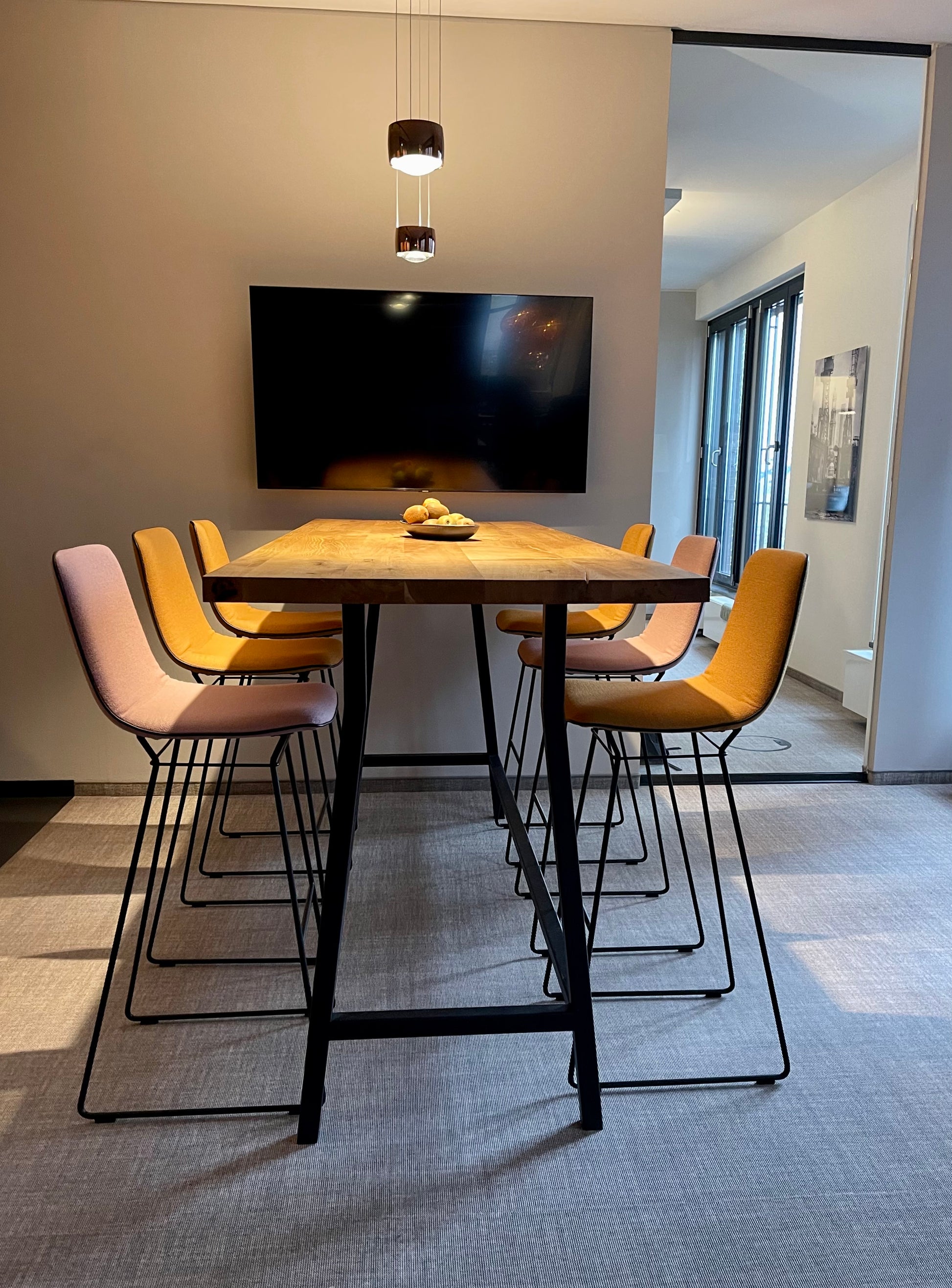 Hochtisch Besprechungstisch Bartisch Holz 