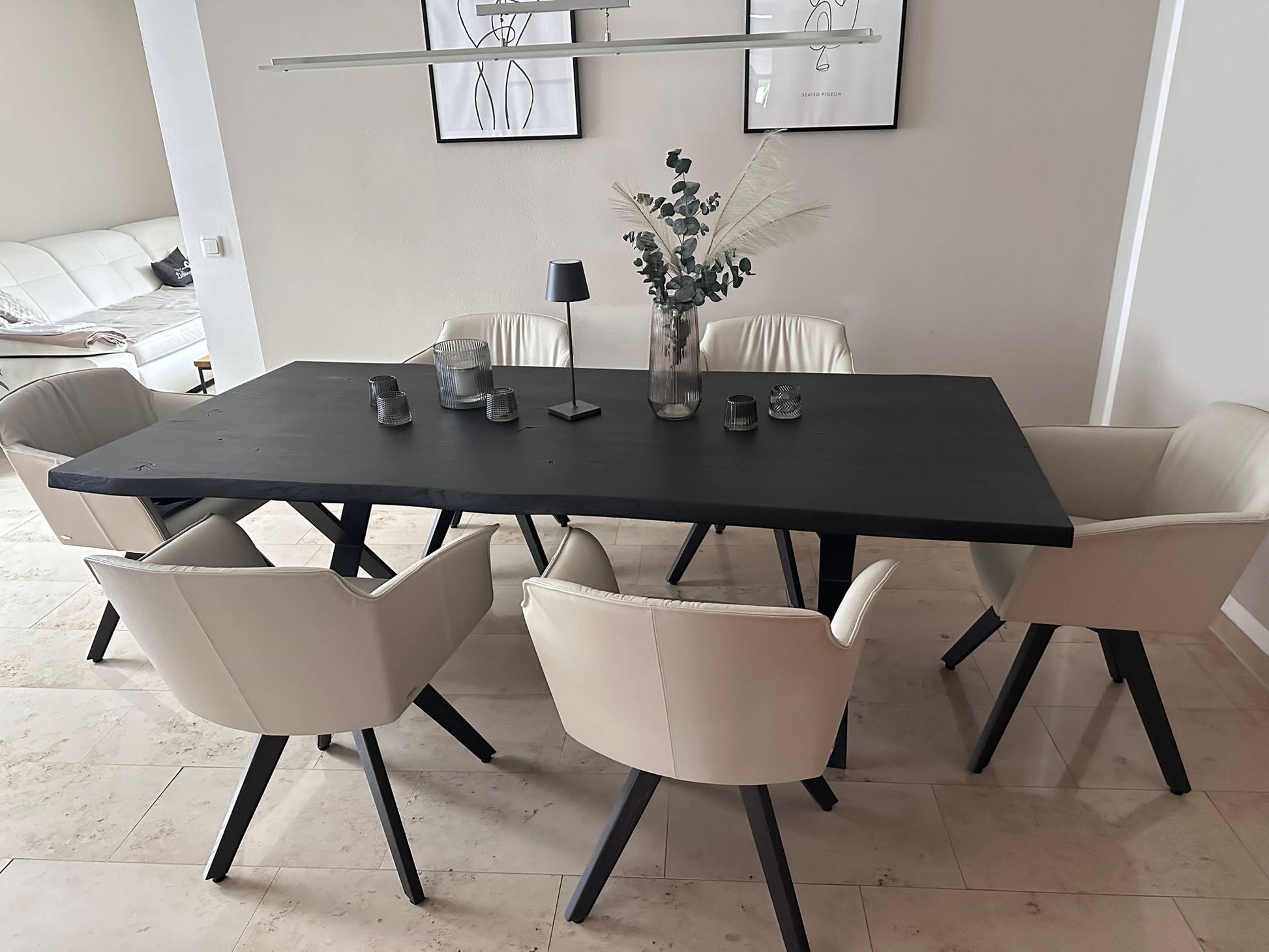 Massivholztisch schwarz