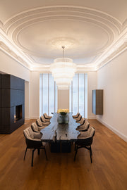 Monolith Tisch geköhlt | Schwarzer Esstisch | Massivholztisch schwarz 