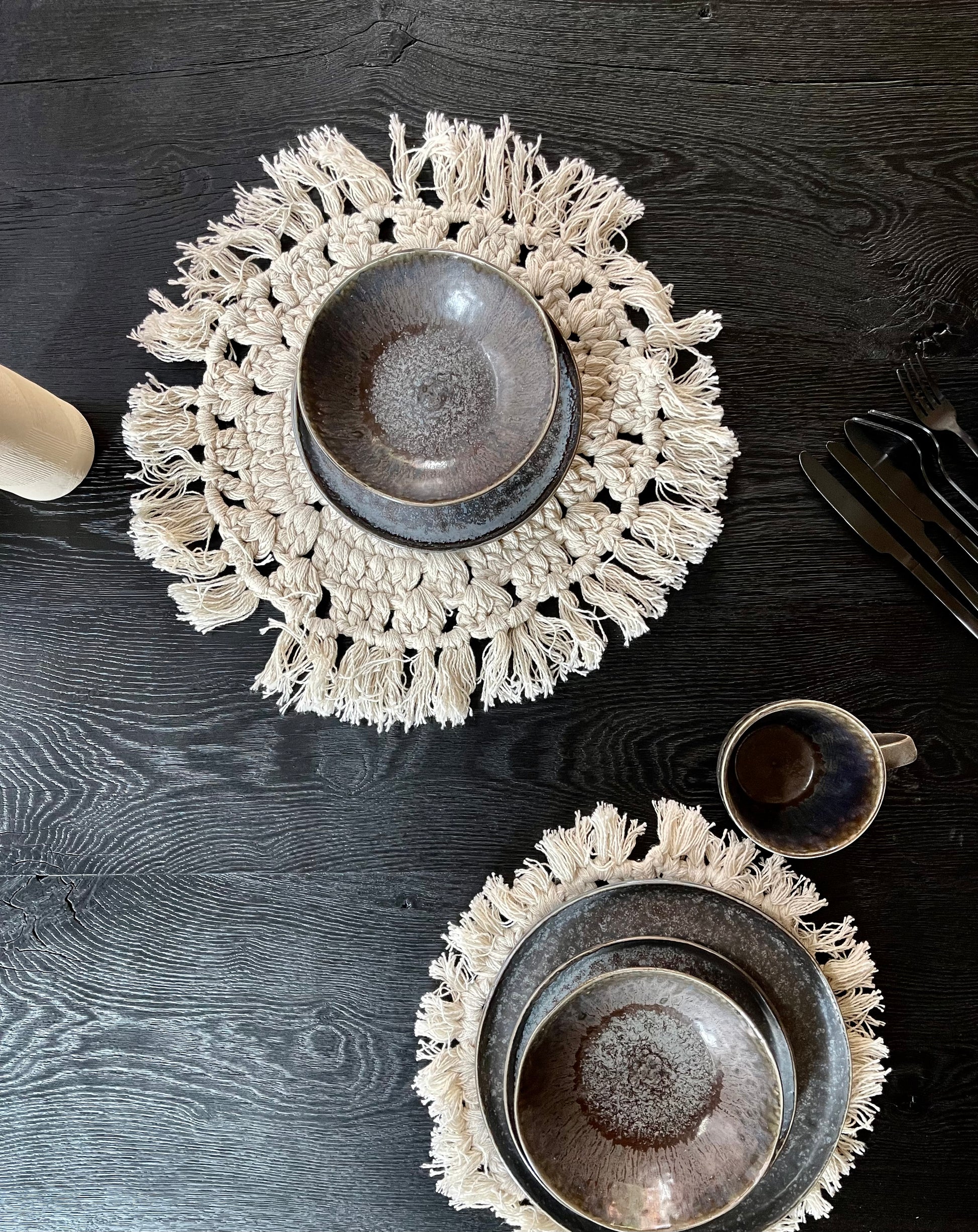 Tisch geköhlt Tischplatte schwarz geköhlt 