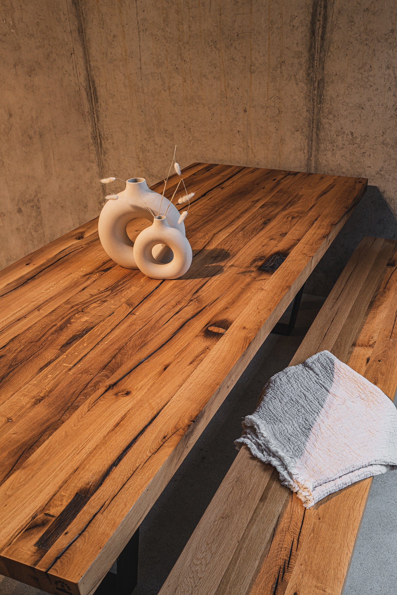 Naturholztisch aus Eichenholz | Echtholztisch