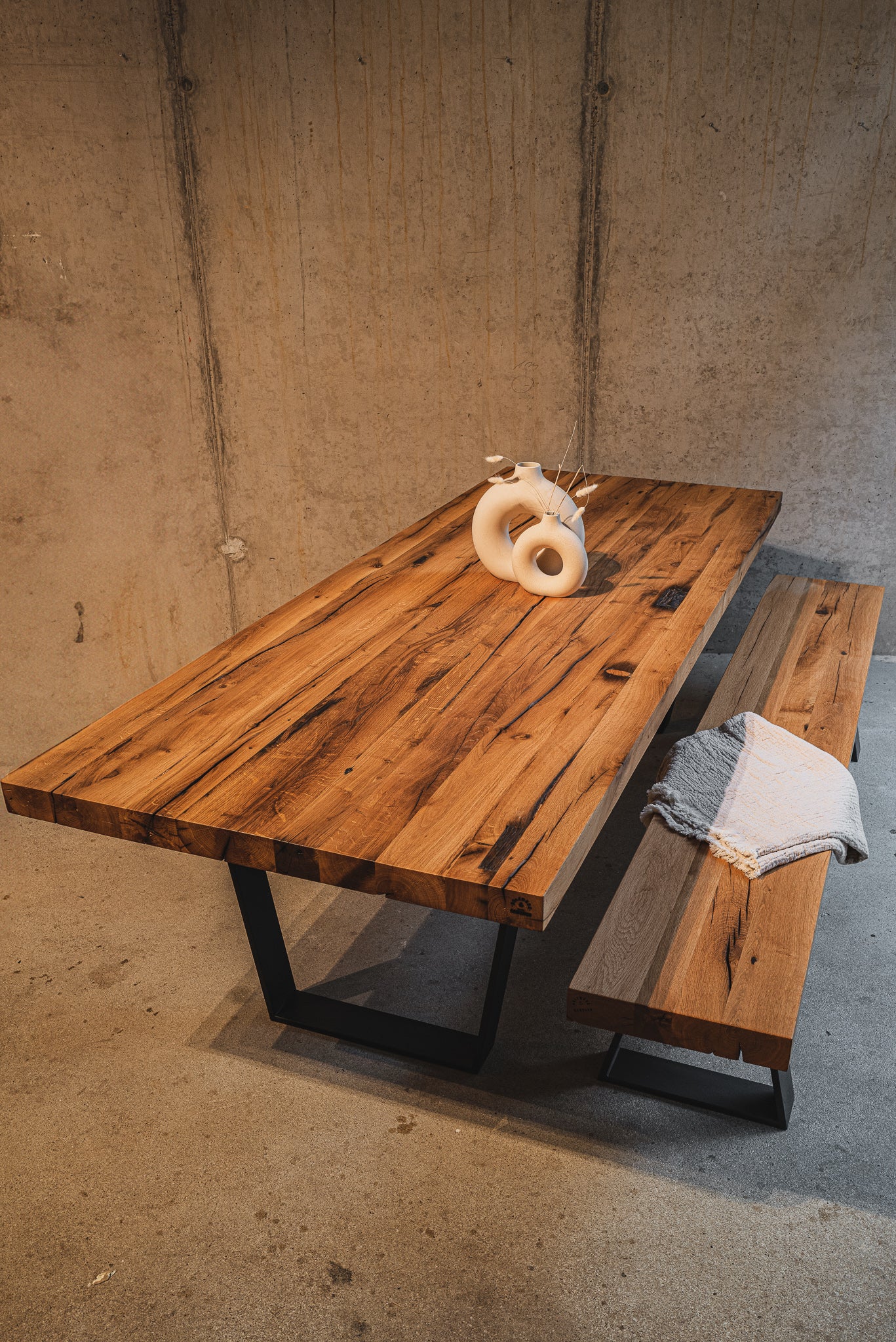 Esstisch Massivholz Eiche Altholz 