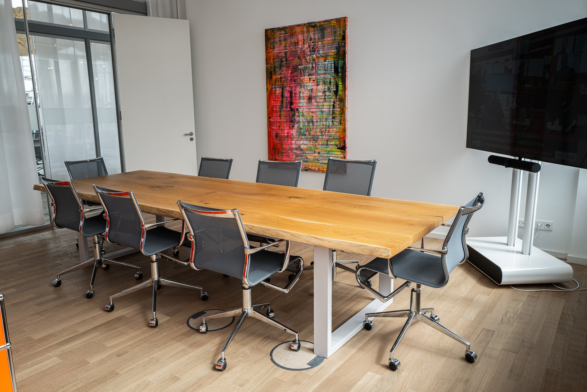 Besprechungstisch Massivholz Eiche