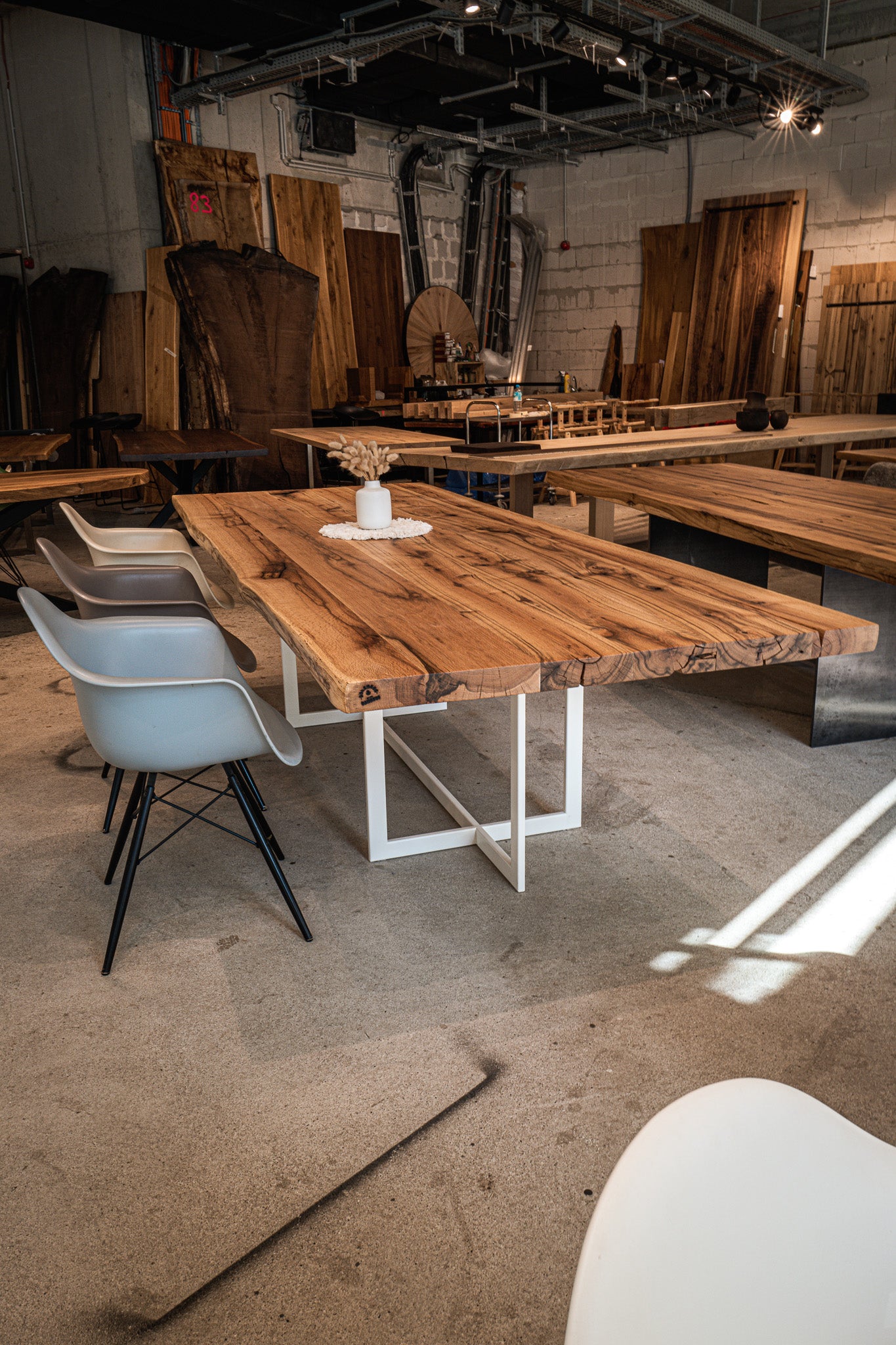 Esstisch nach Maß | Tisch Eiche | Tischgestell weiß 