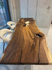 Monolith Esstisch Nussbaum | Baumtisch Nussbaum 310x95cm