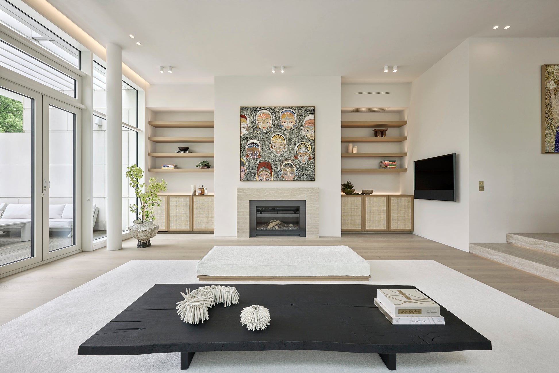 Massivholztisch schwarz geköhlt | Schwarzer Couchtisch | Schwarzer Wohnzimmertisch 