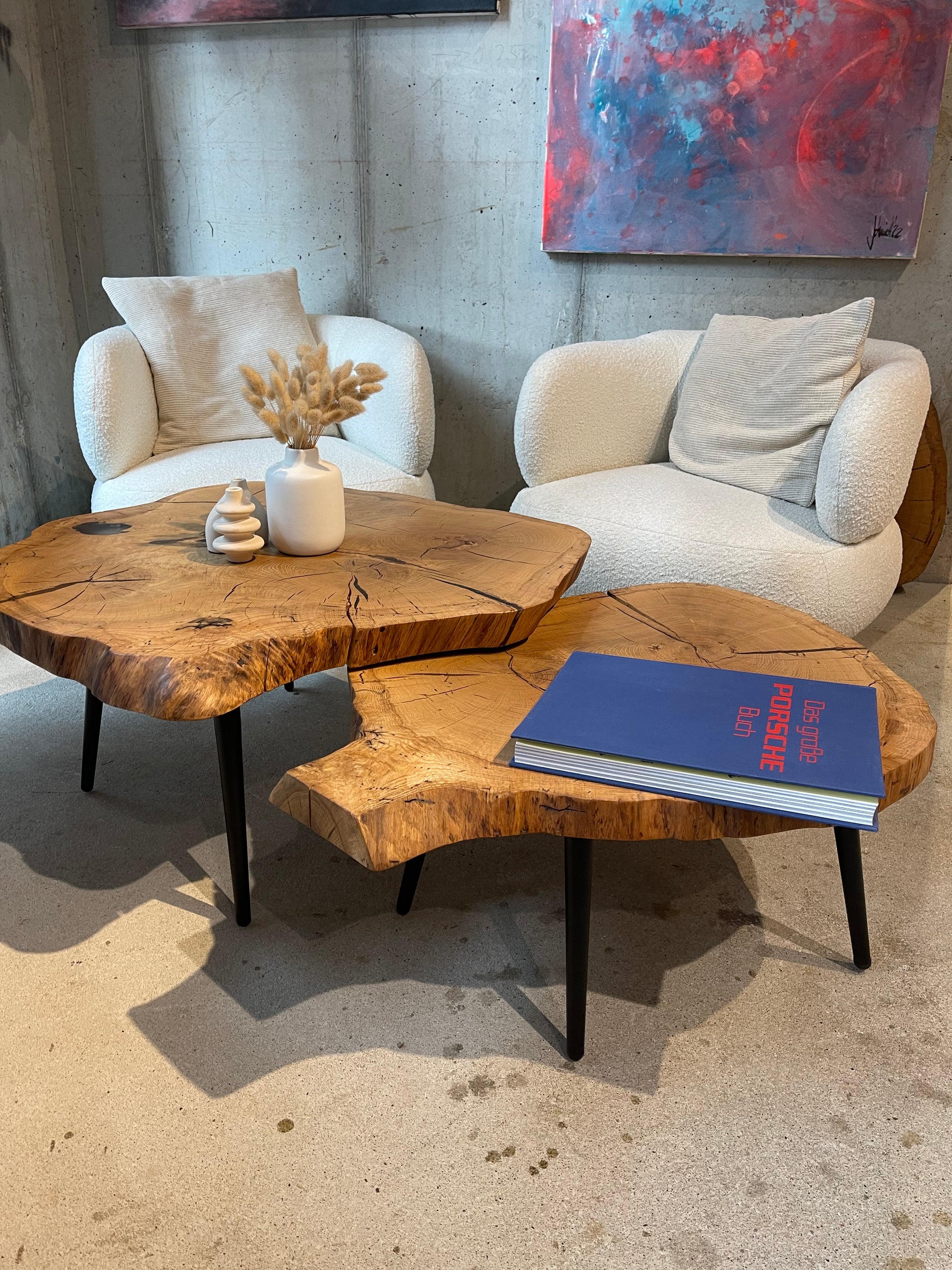 Wohnzimmertisch Baumscheibe Eiche 