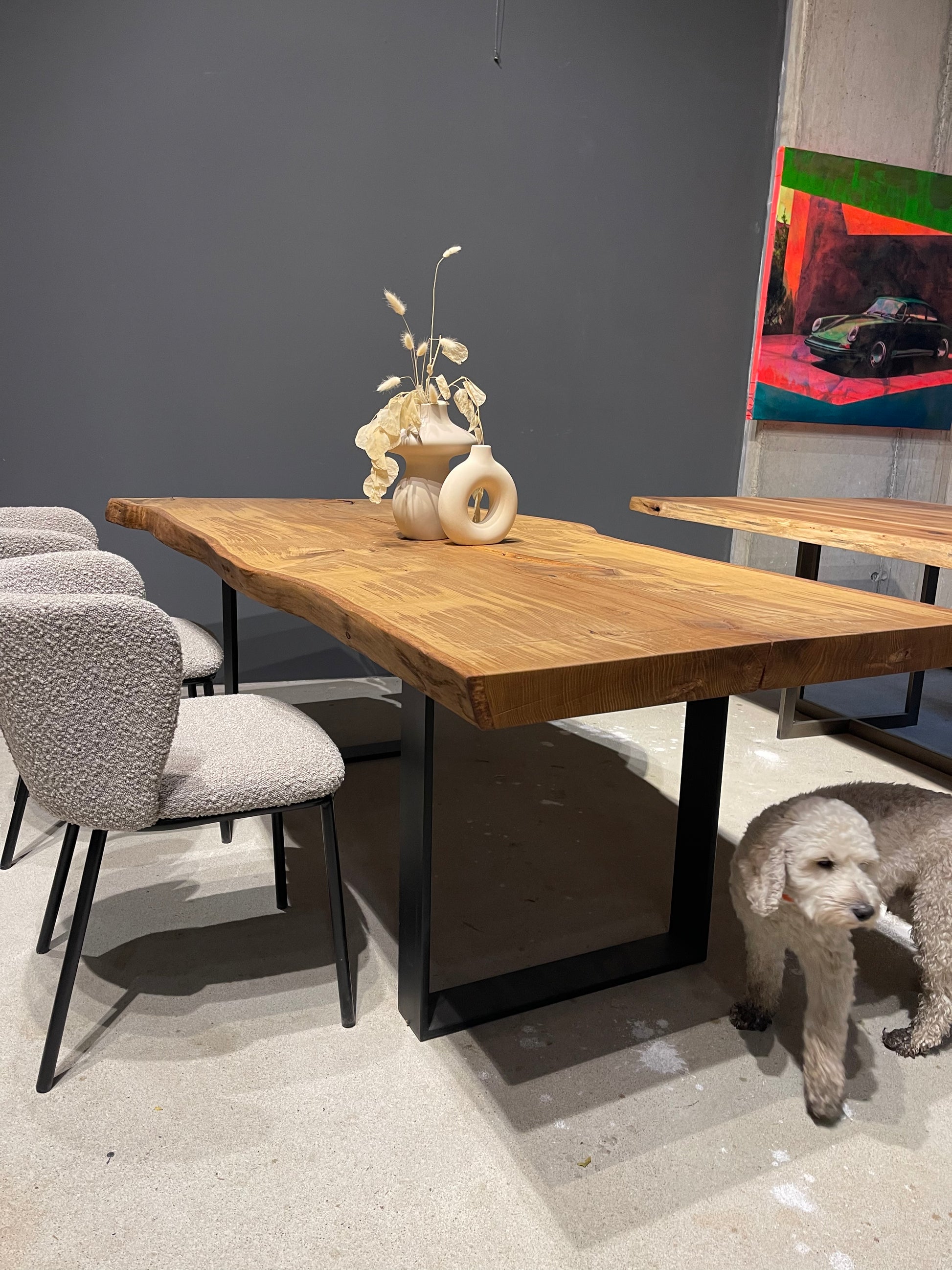 Massivholztisch Eiche aus einem Stück 