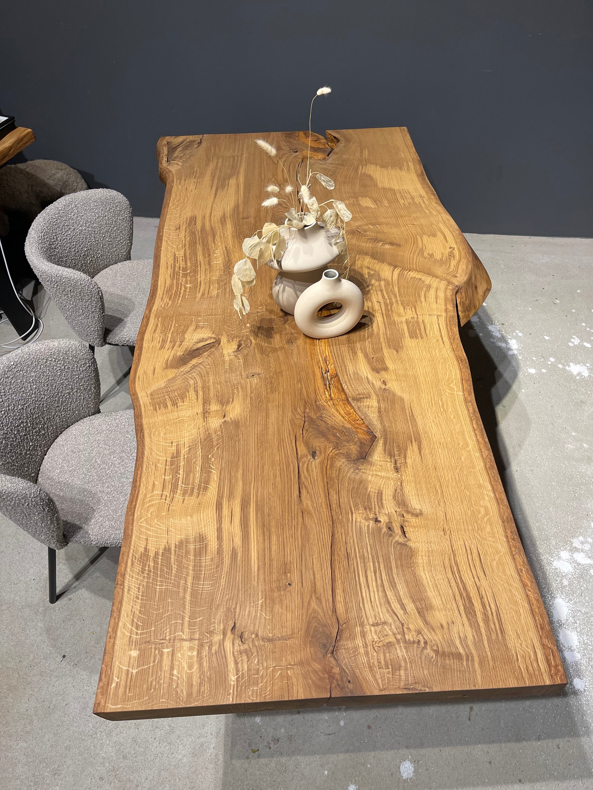 Baumstamm Tisch Eiche Massivholz | Holzwerk Hamburg 