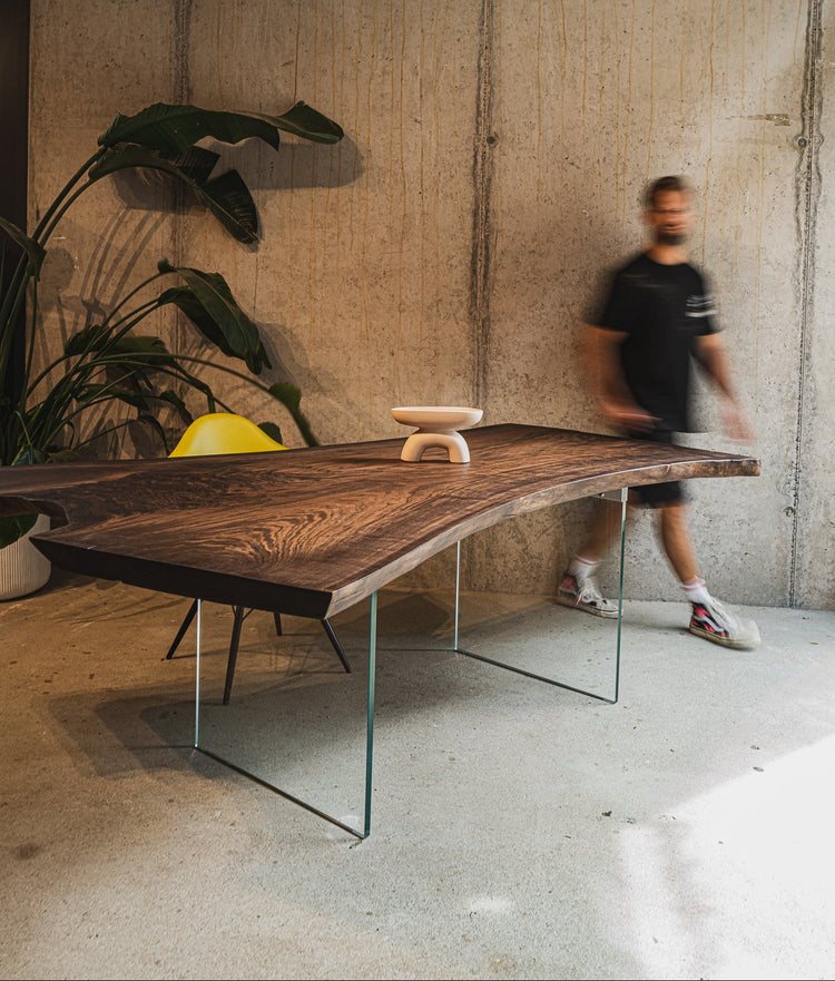 Tischgestell Glas | Tisch mit Glaswangen