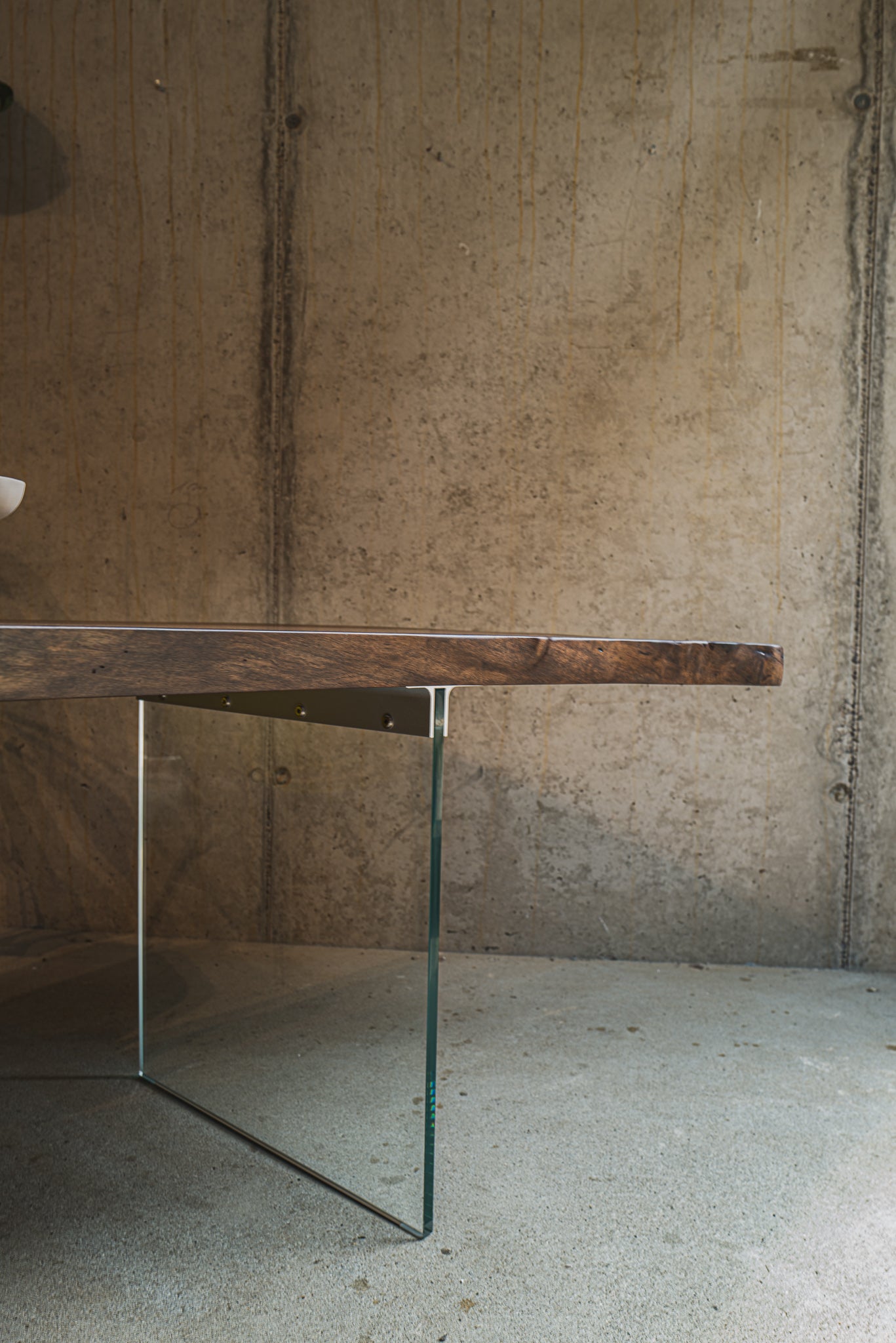 Tischgestell Glas | Glaswangen Tisch | Tisch mit Glas Füßen 