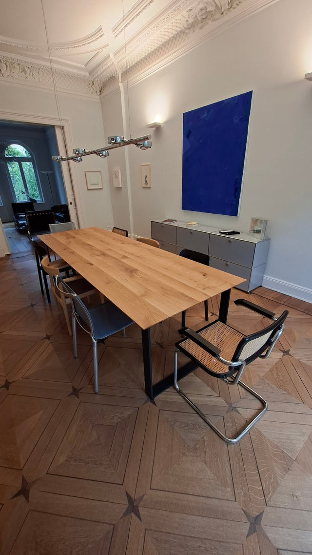 Massivholztisch Kundenfoto aus der Google-Rezension von Dorothea | Holzwerk Hamburg
