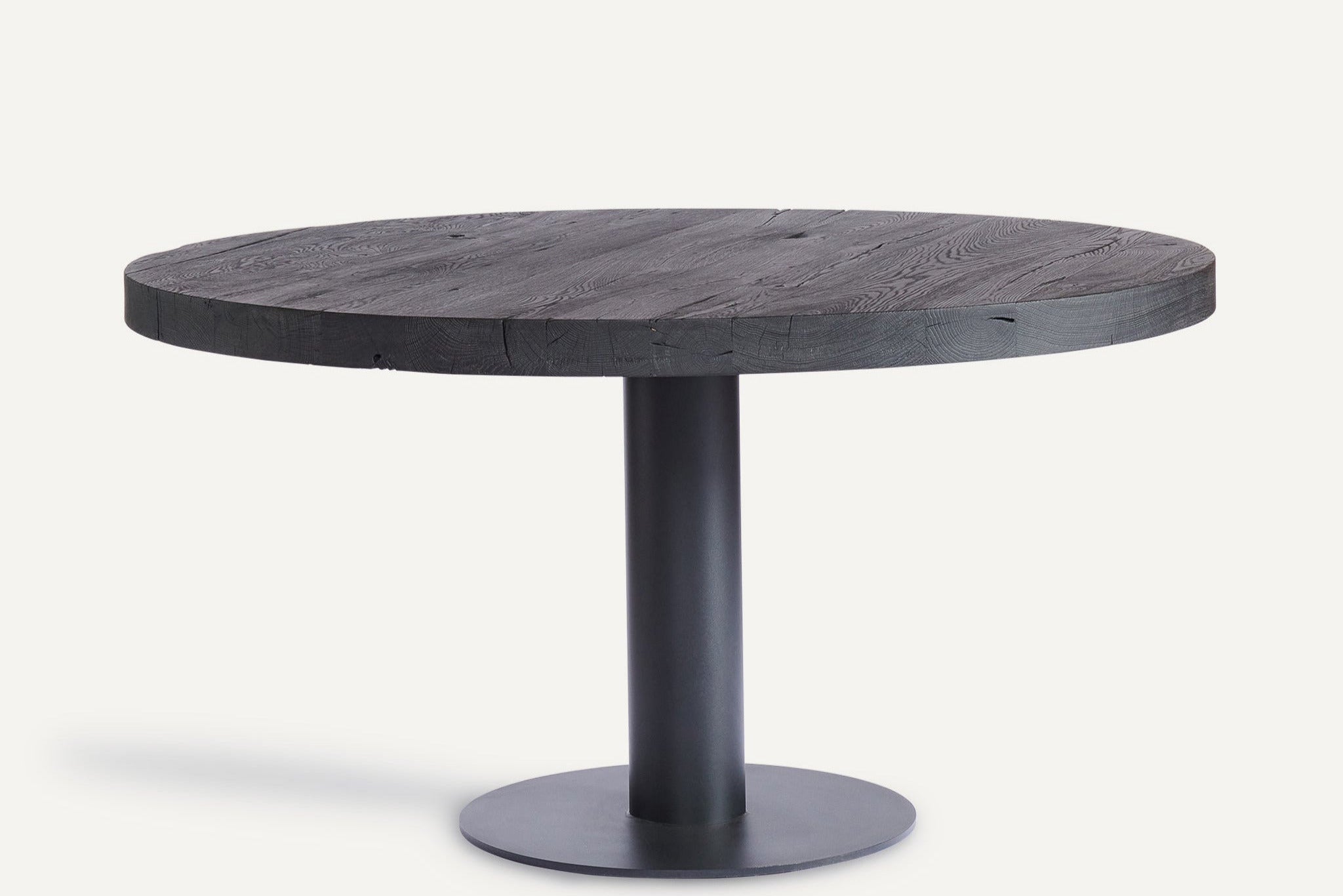 Runder Holztisch | Schwarzer Holztisch | Holzwerk Hamburg