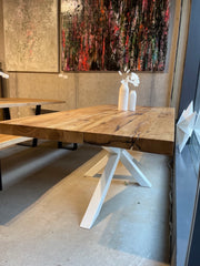 Altholztisch | Weißer Mittelfuß