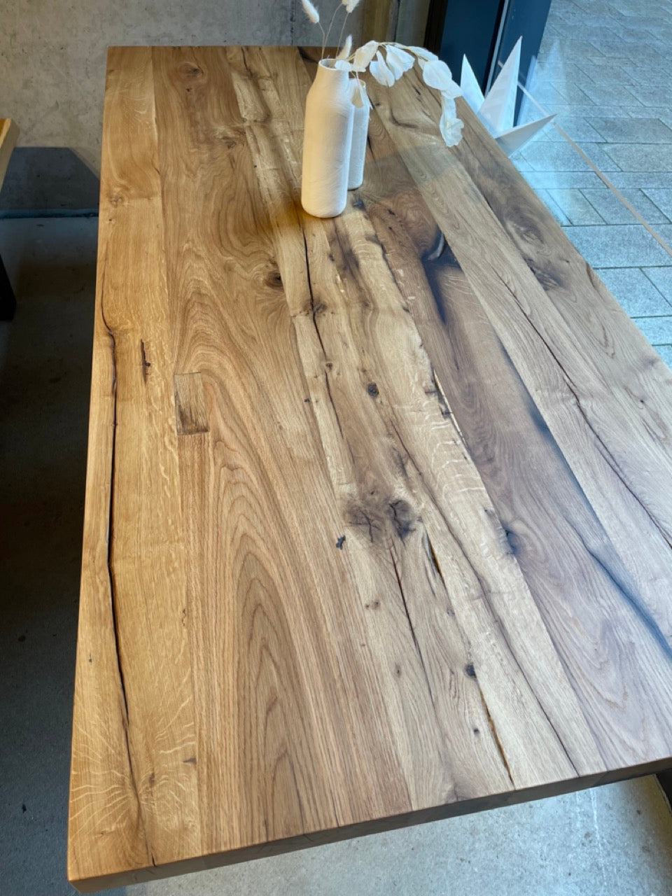 Altholztisch | Weißer Mittelfuß