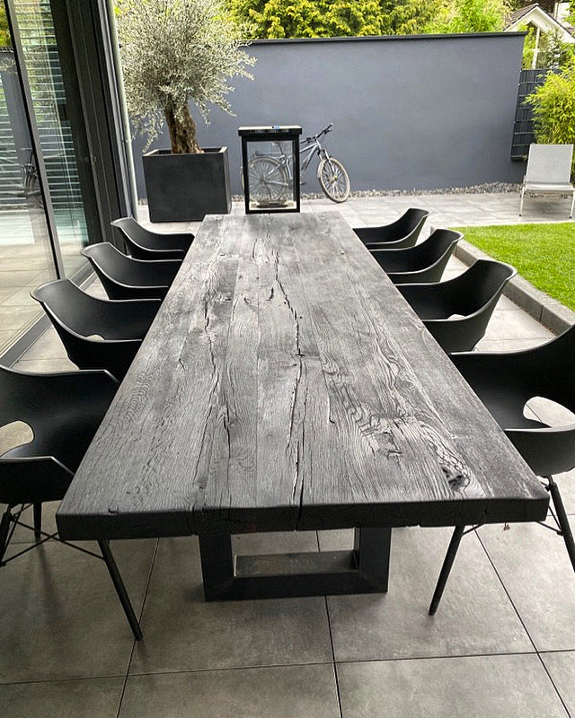 Gartentisch Holz Eiche geköhlt