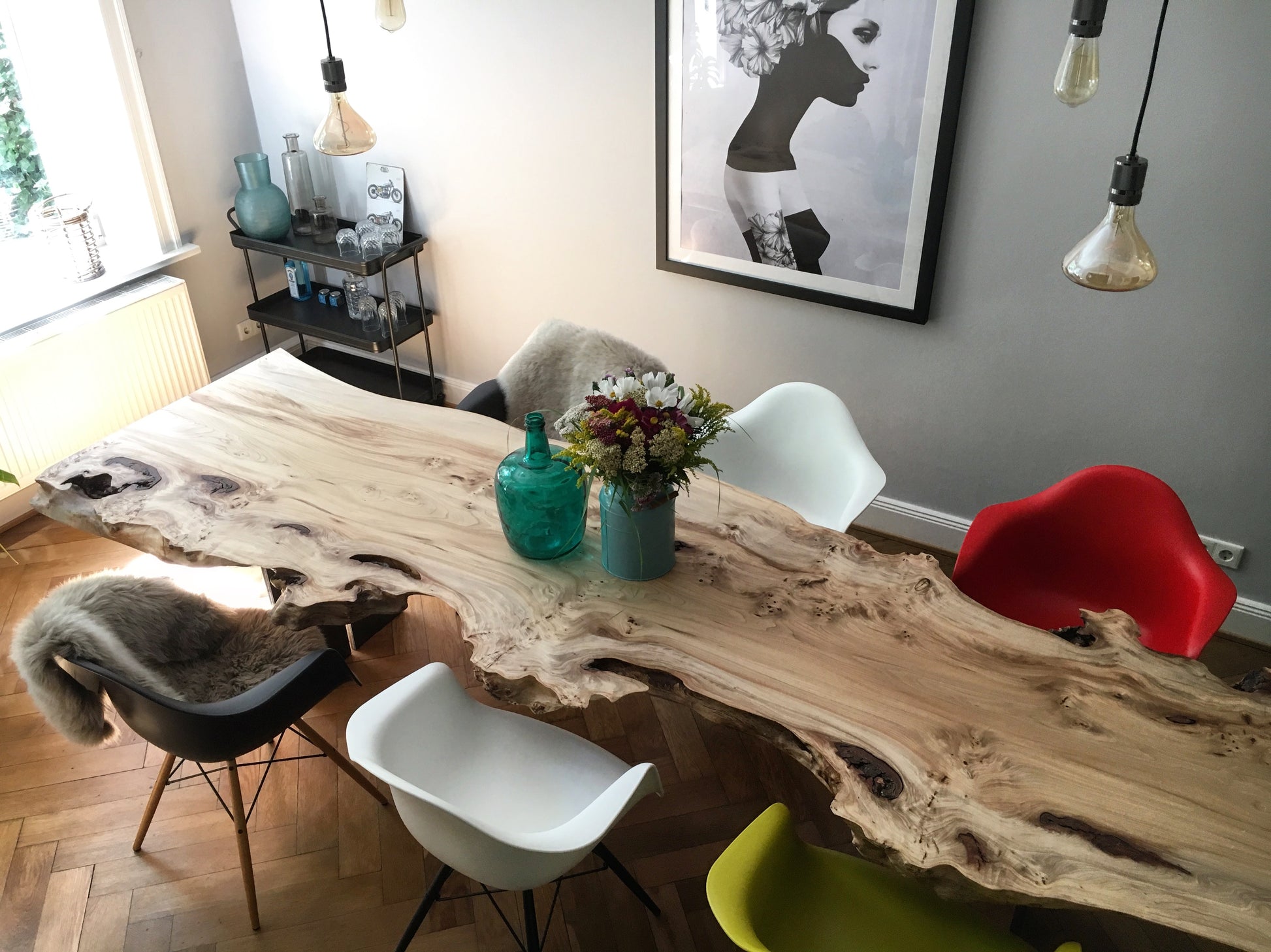 Unikatesstisch aus einem Stück Pappel | Holzwerk Hamburg