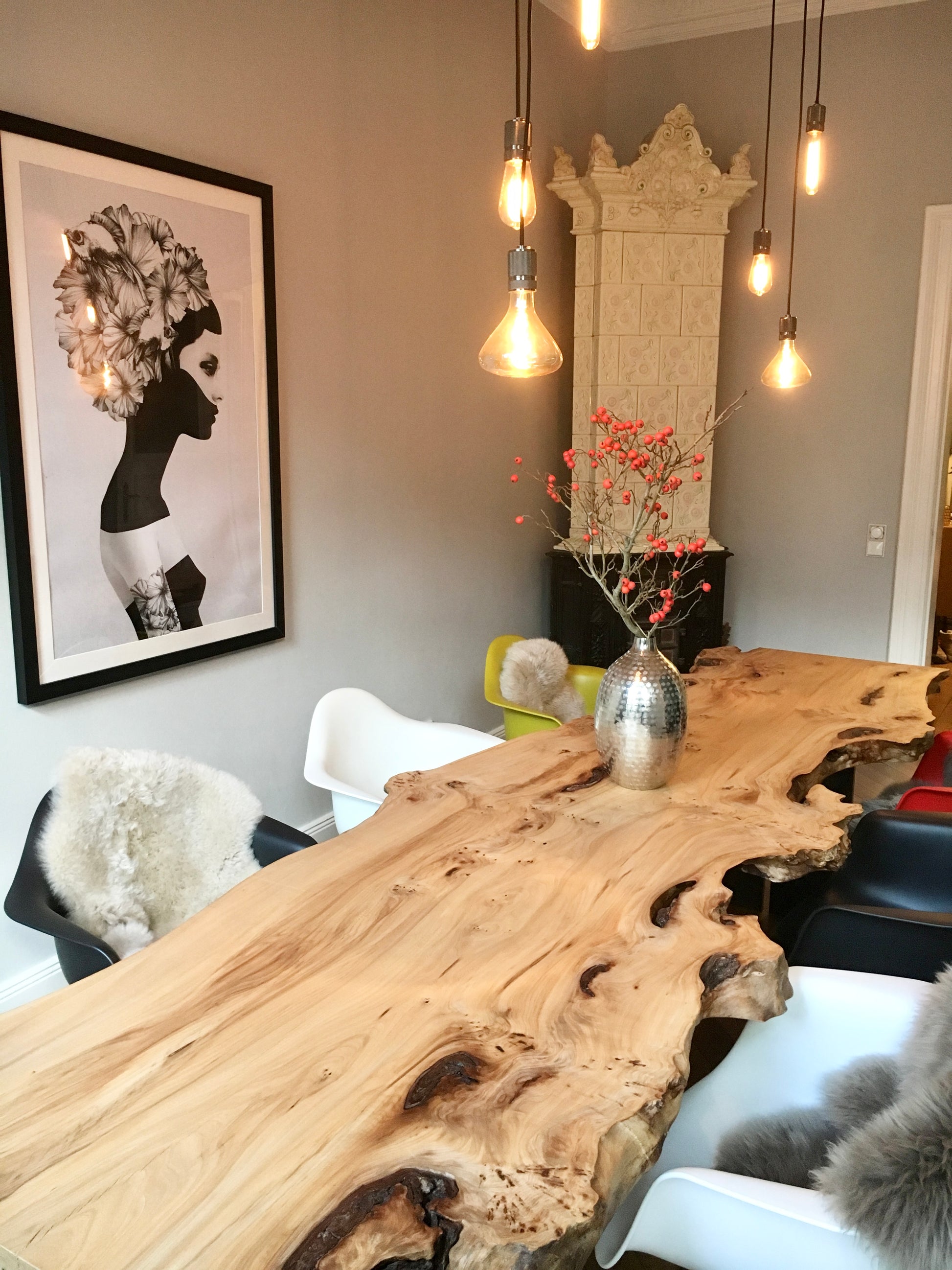 Unikatesstisch aus einem Stück Pappel | Holzwerk Hamburg