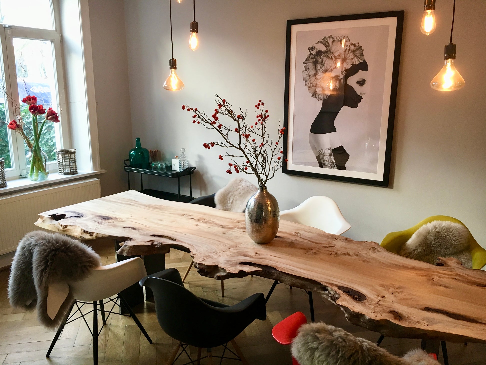 Unikatesstisch aus einem Stück Pappel | Holzwerk Hamburg