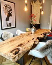 Unikatesstisch aus einem Stück Pappel | Holzwerk Hamburg