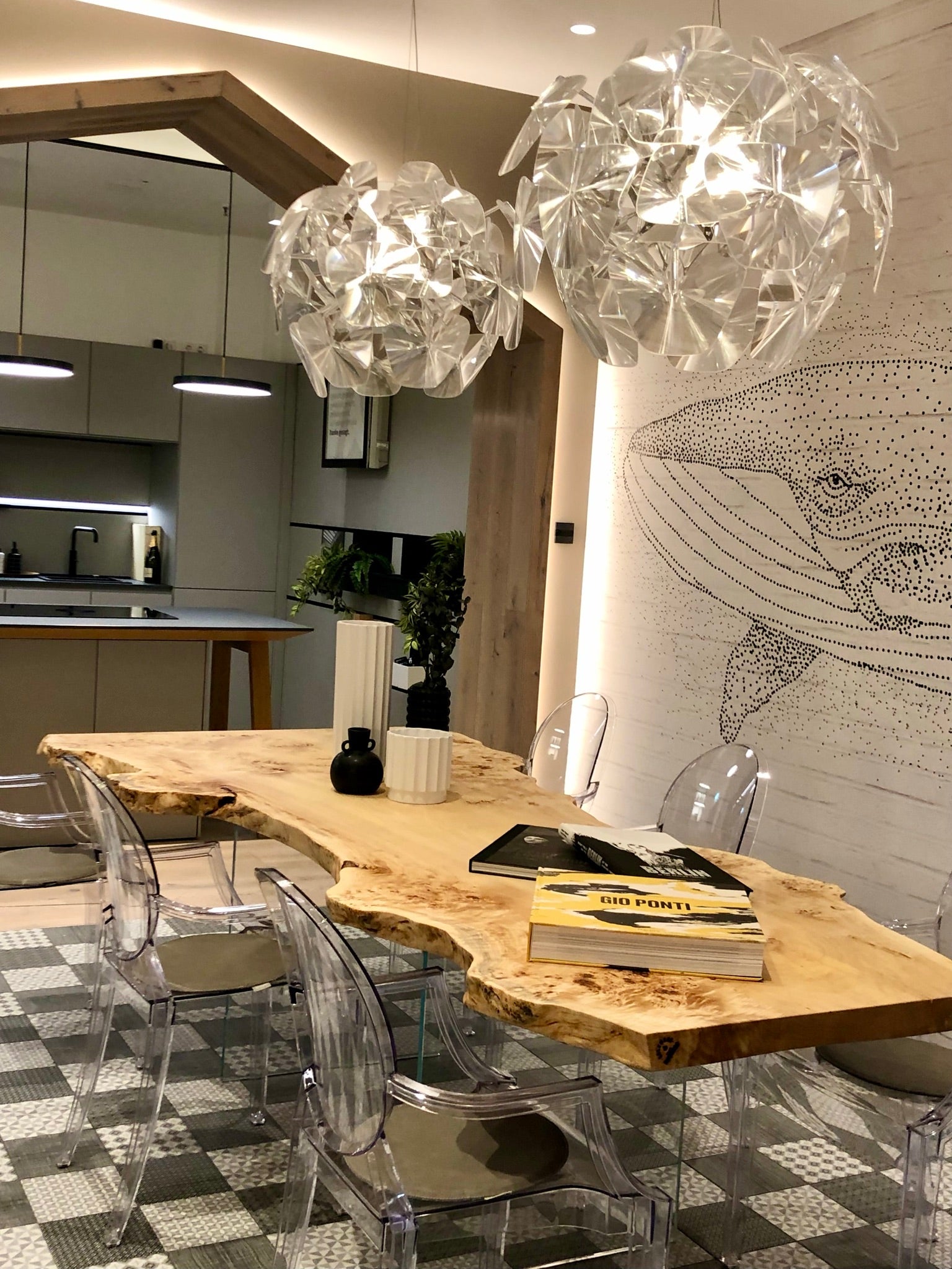 Massivholztisch Holzwerk Hamburg Tischgestell aus Glas in Wangenform