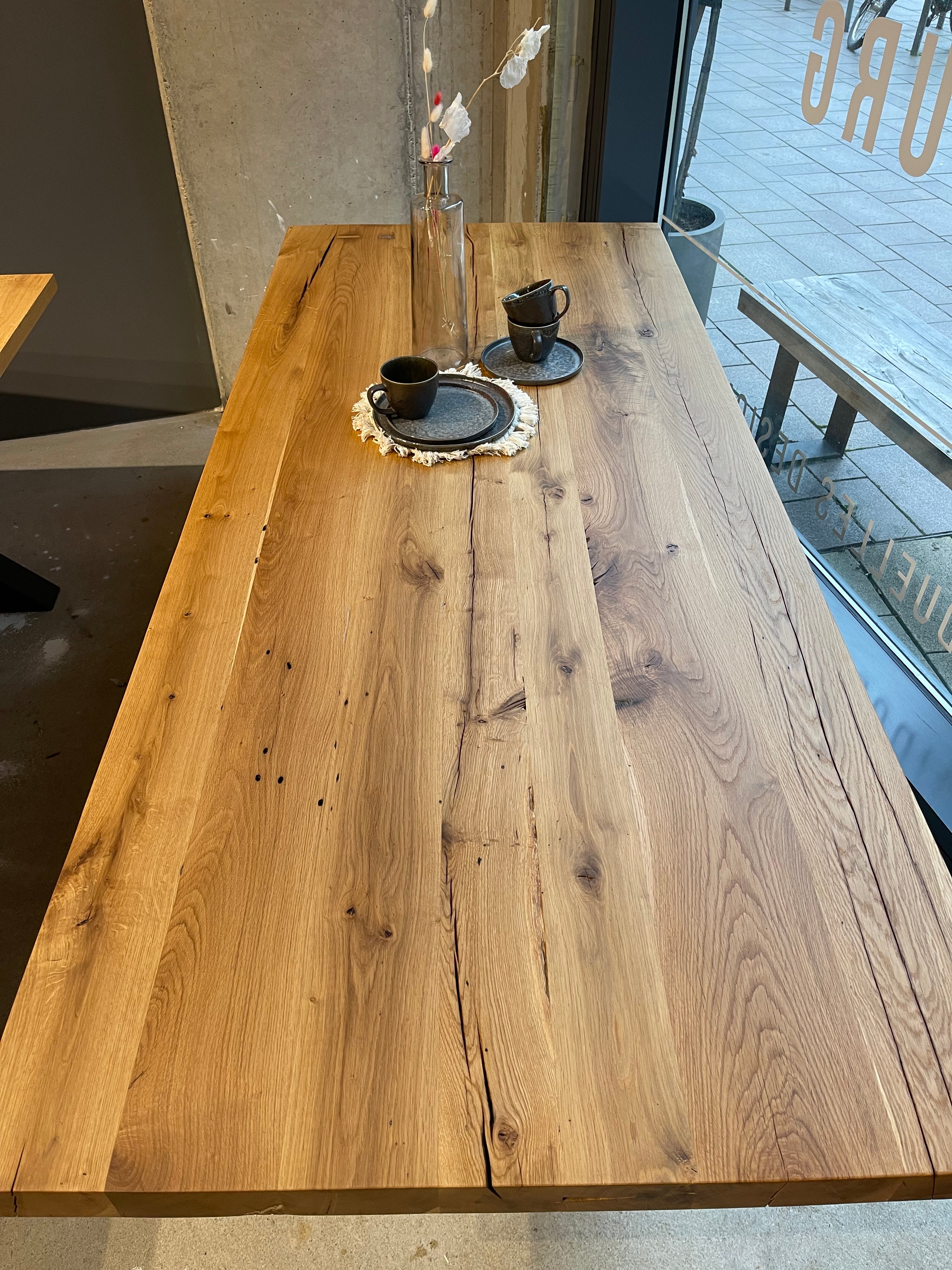 Tischplatte Massivholz Eiche Altholz von Holzwerk Hamburg 