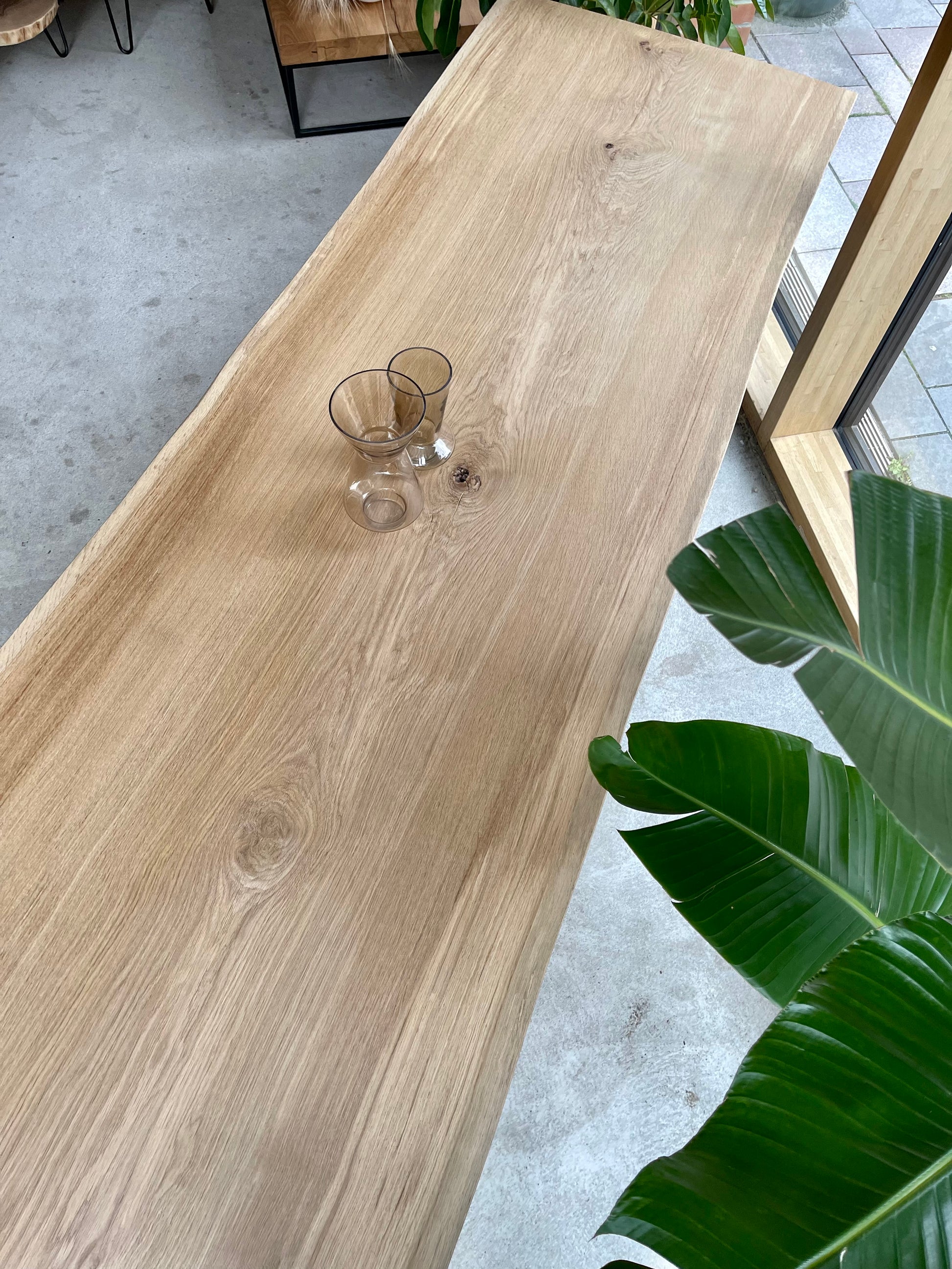 Holztisch Massivholz Tischplatte Eichenholz hell | Holzwerk Hamburg 